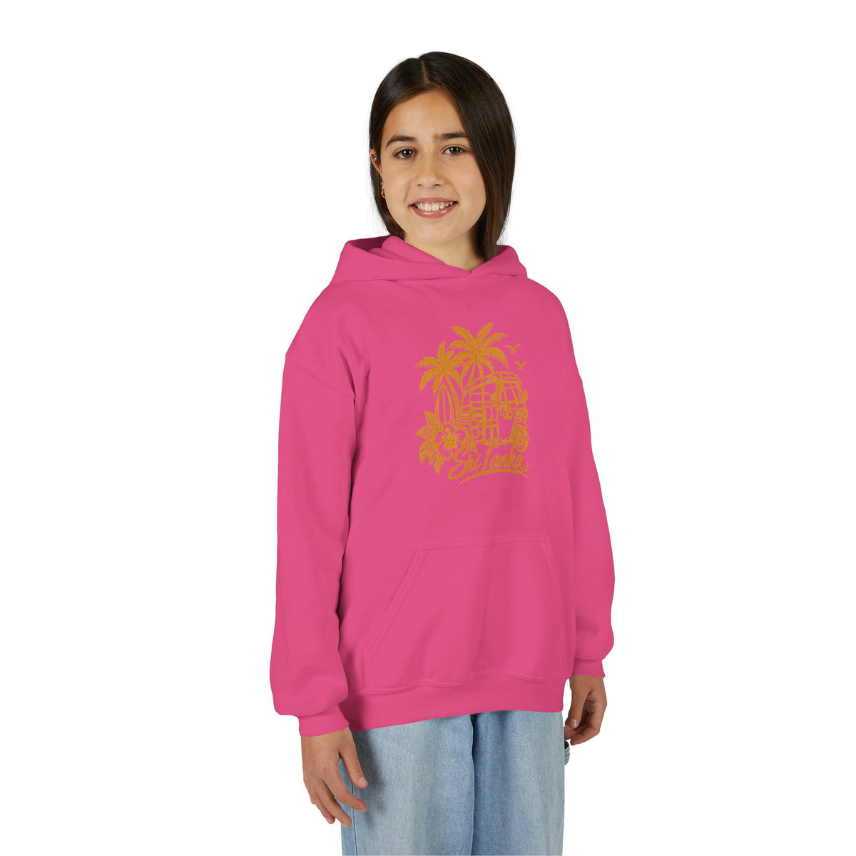 Sri Lanka Kids Hoodie Tropical Palm Tree Island Design