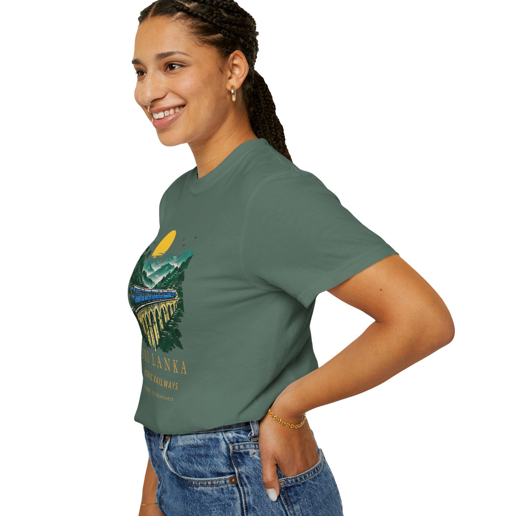Sri Lanka Nine Arch Bridge Unisex T-Shirt Vintage Railway Tee