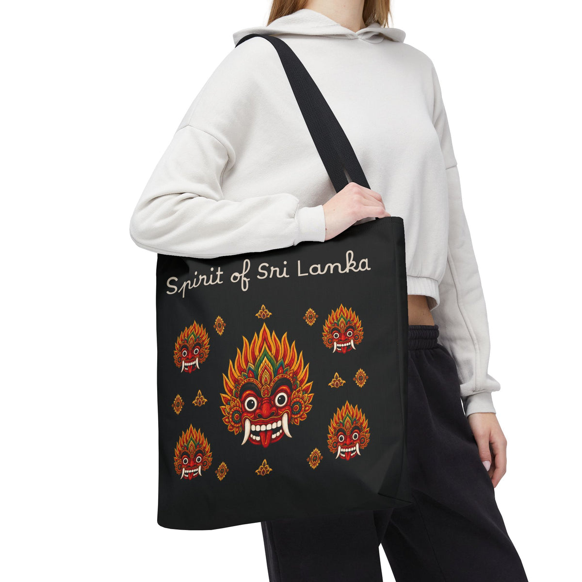 Sri Lankan Gift Tote Bag Spirit of Sri Lanka Raksha Mask Design