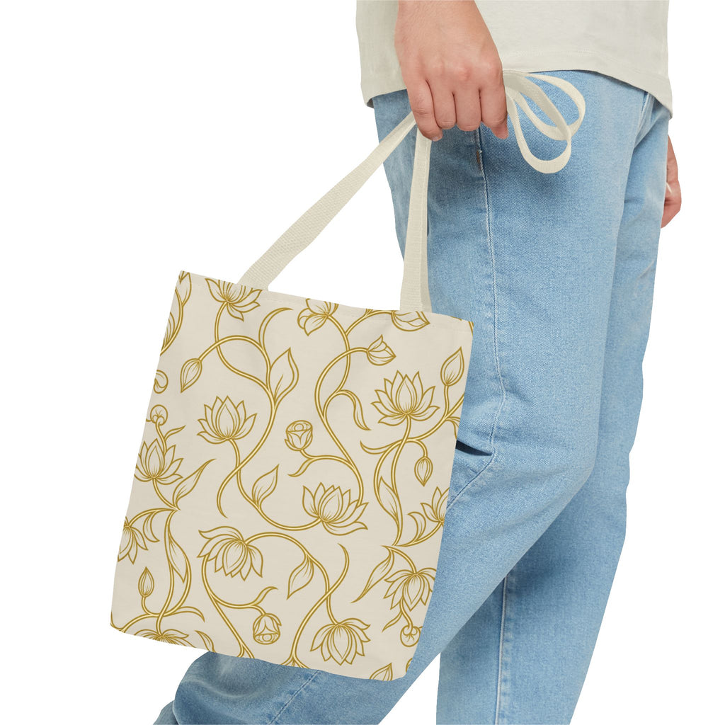 Ceylon Lotus Tote Bag Sri Lankan Temple Flower Canvas Shopper