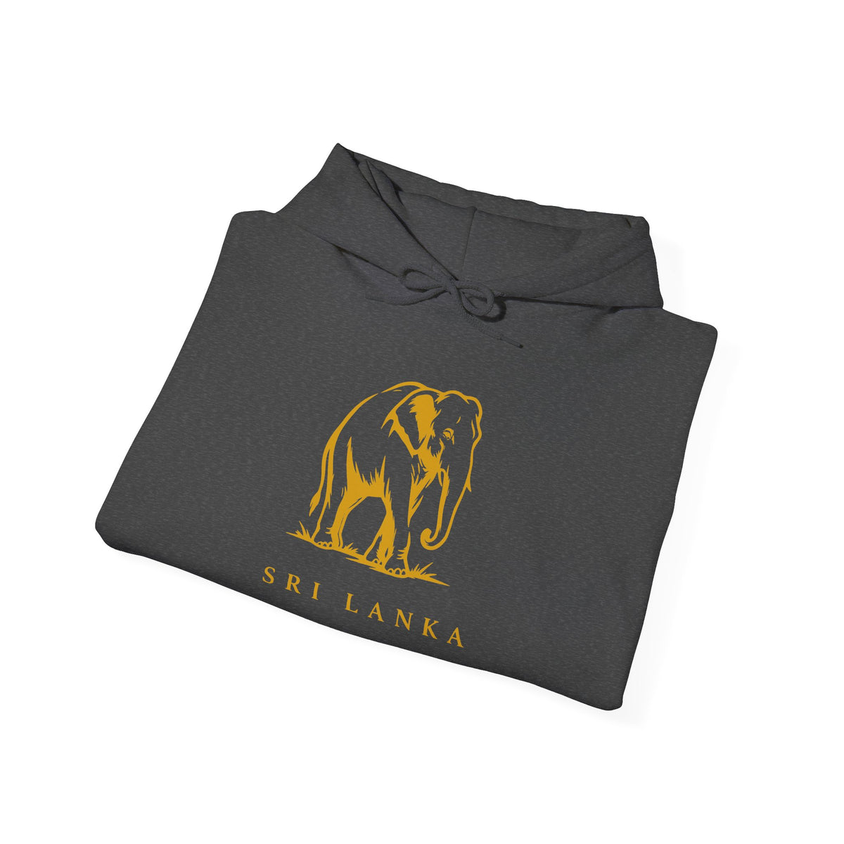 Sri Lanka Elephant Unisex Hoodie Gold Heritage Design