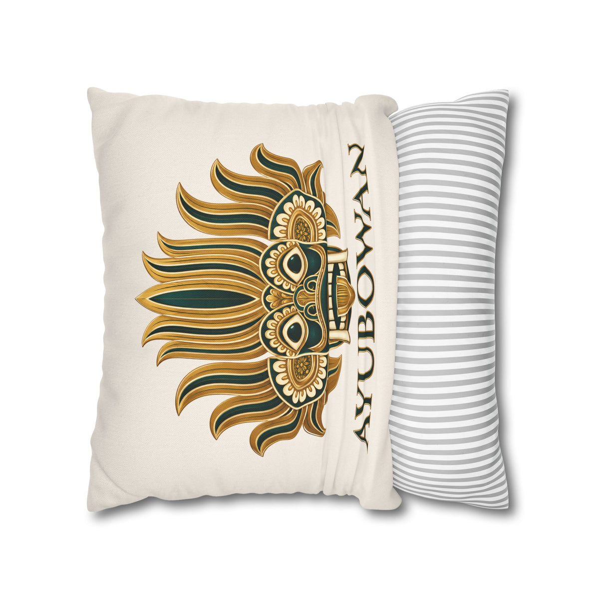 Sri Lankan Gift Pillowcase – Ayubowan Mask Cushion Cover