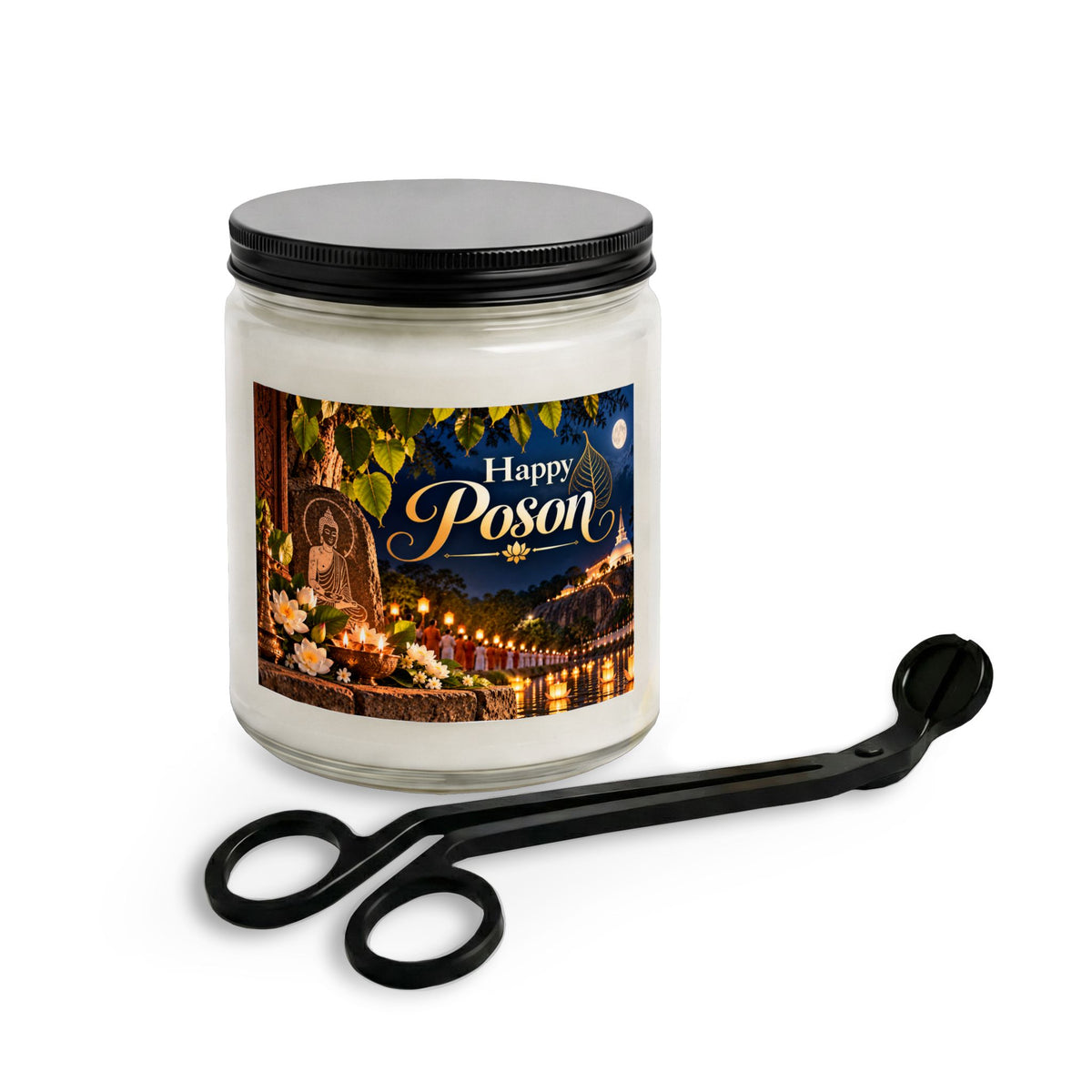 Happy Poson Candle Set with Wick Trimmer