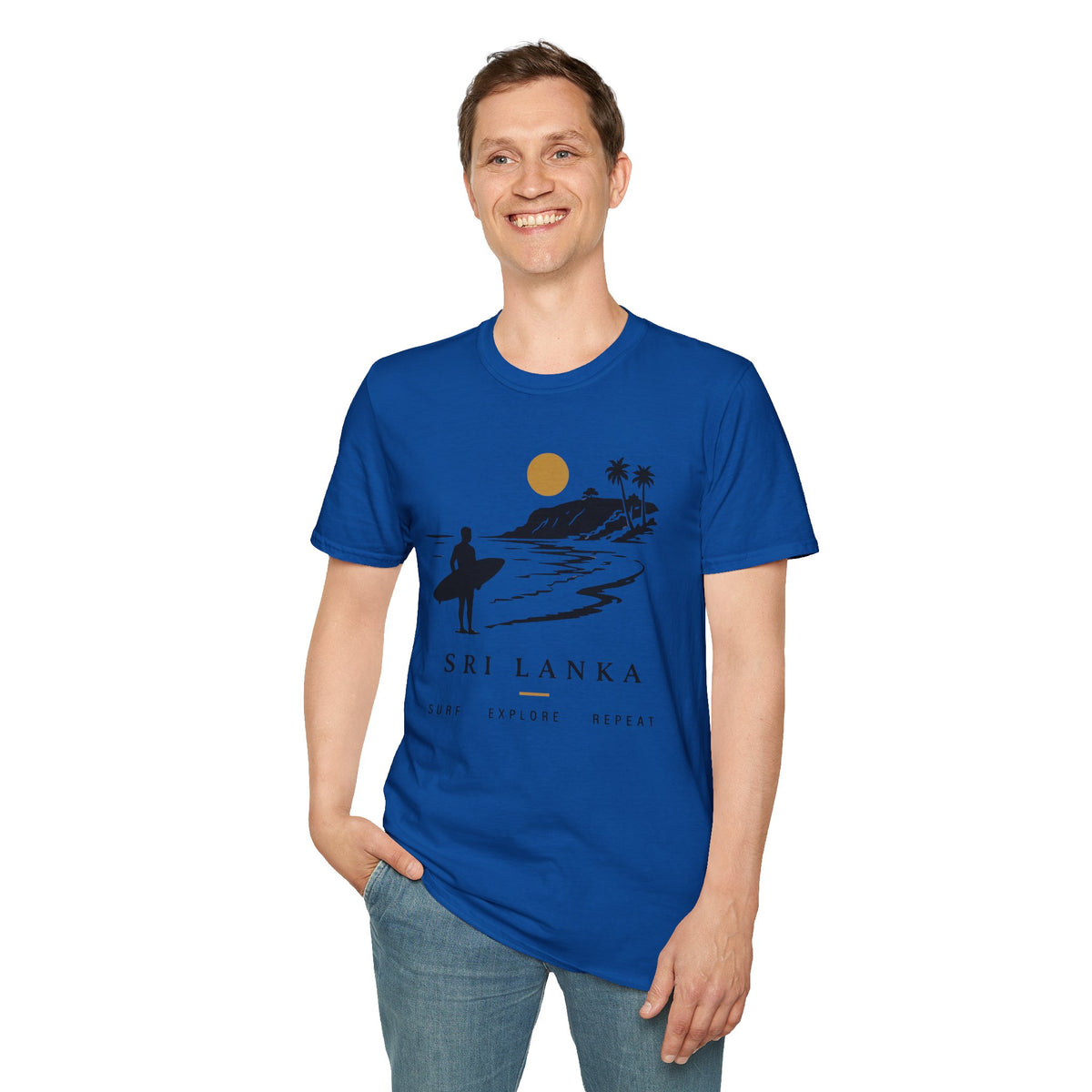Sri Lanka Surf  Unisex T-Shirt  Surf Explore Repeat Beach Tee