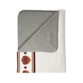 Raksha Mask Border Fleece Blanket Sri Lankan Devil Dance Sherpa Throw | Ceylon Culture Vibes