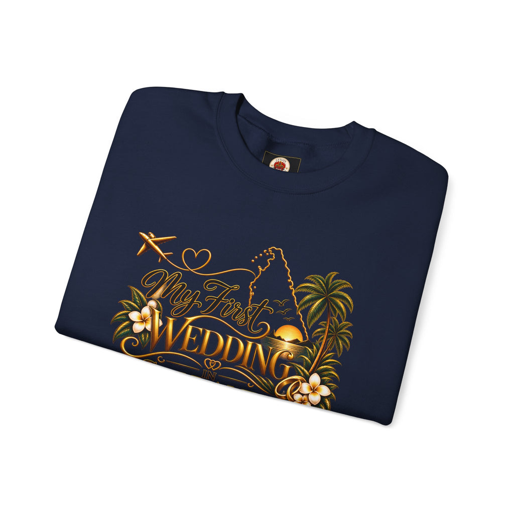 Personalized Sri Lanka Wedding Sweatshirt | Name on Right Sleeve