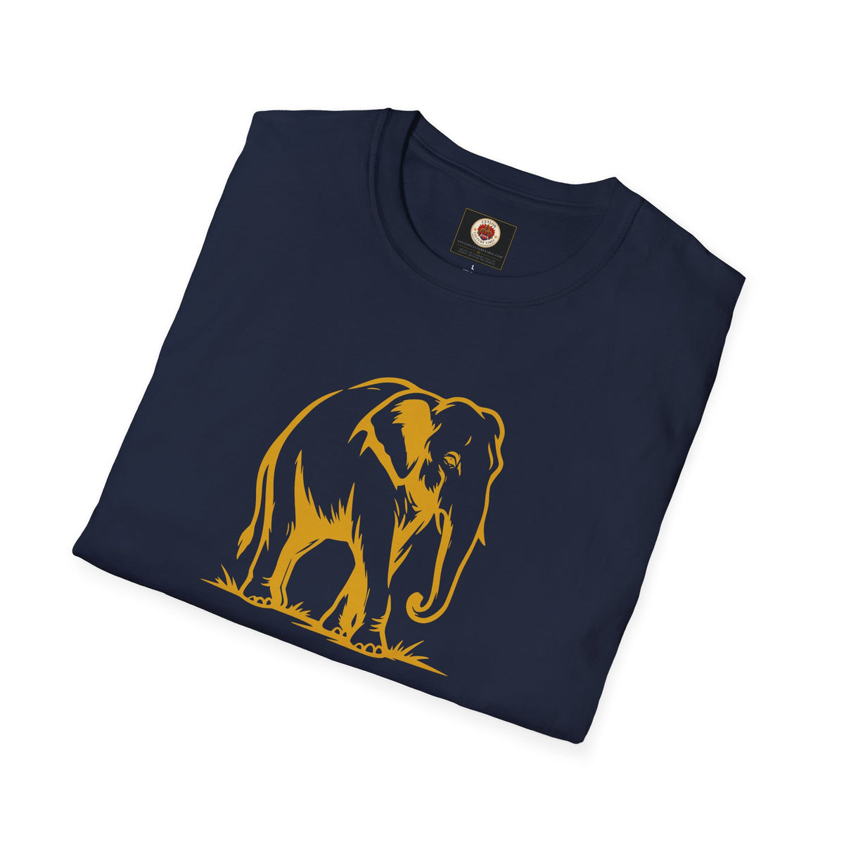 Sri Lanka Elephant Unisex T-Shirt Minimal Ochre Graphic Tee