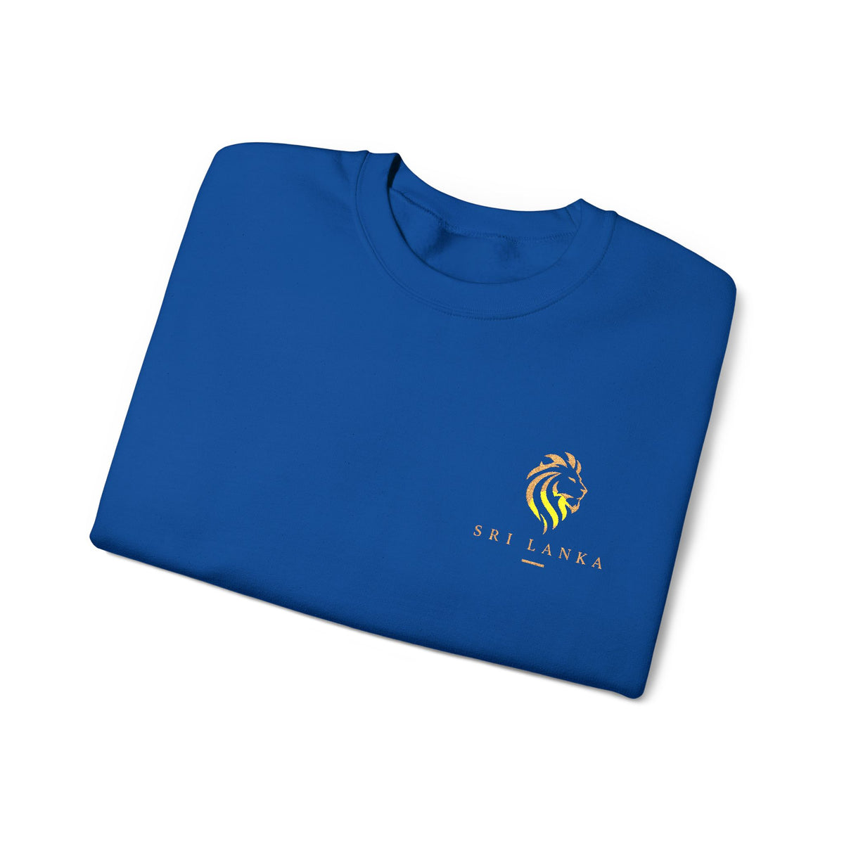Embroideredlion face srilanka flag Minimal Palm Crest Sweatshirt — Small Tropical Logo Crewneck
