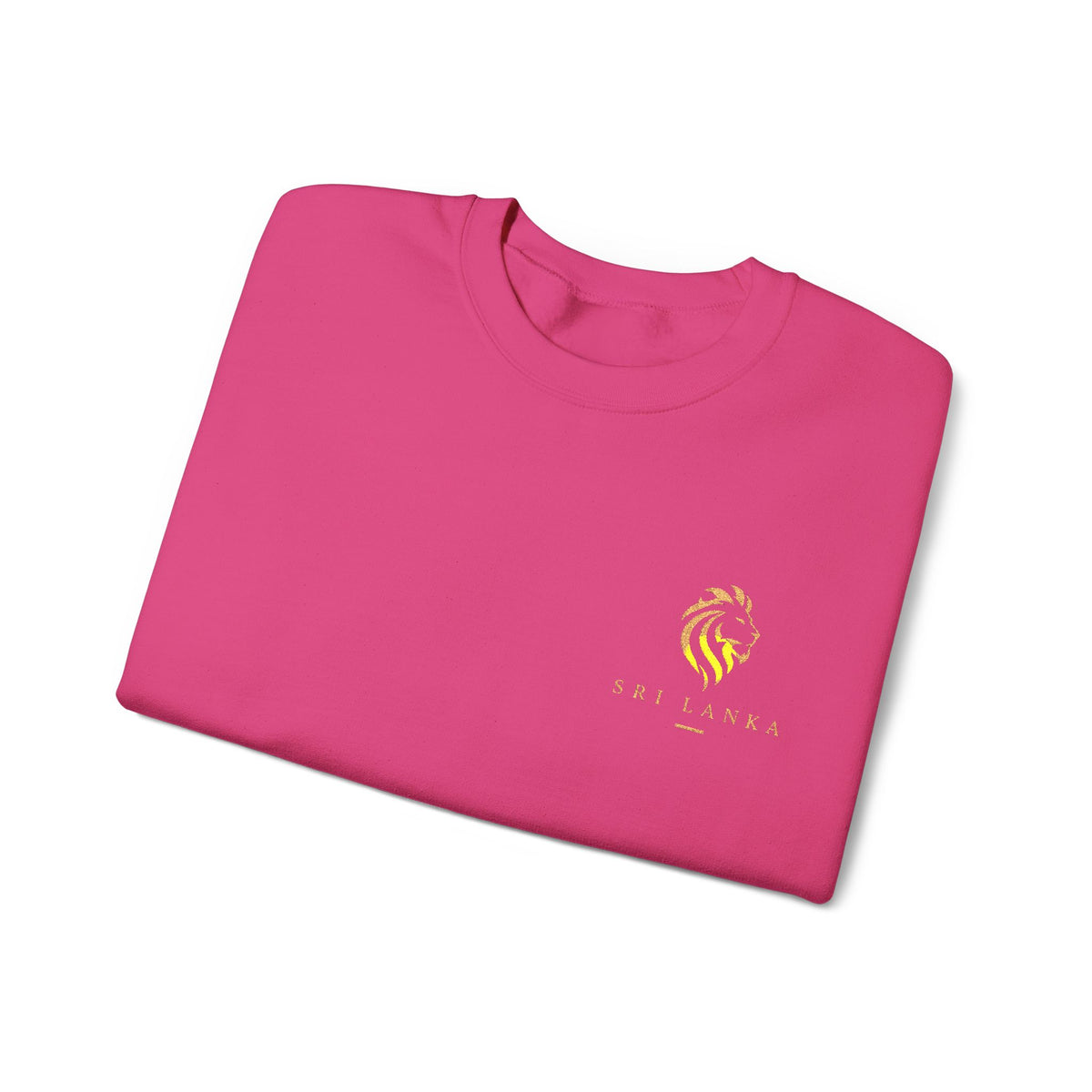 Embroideredlion face srilanka flag Minimal Palm Crest Sweatshirt — Small Tropical Logo Crewneck