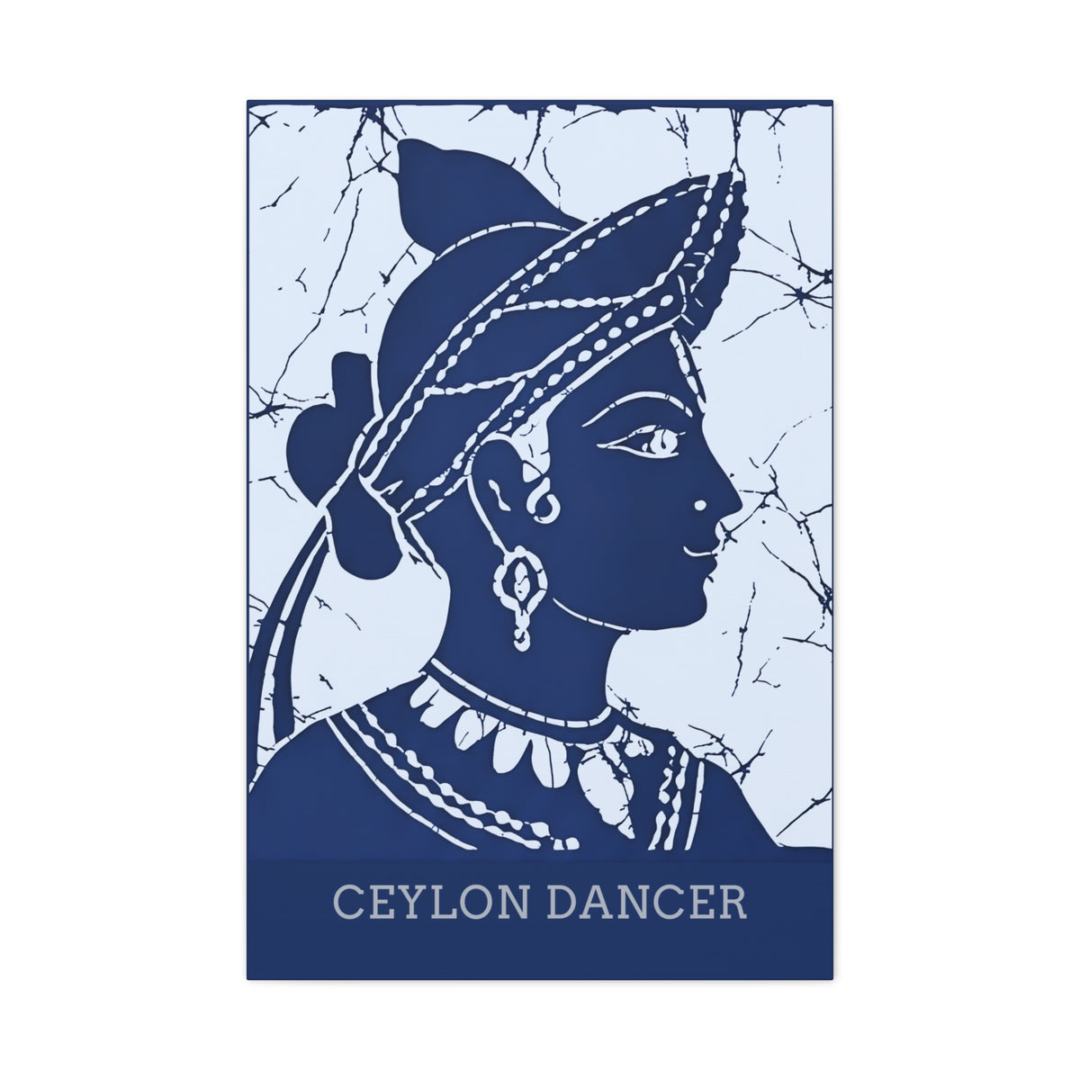 Ceylon Dancer Matte Canvas Wall Art Sri Lankan Batik Heritage Print