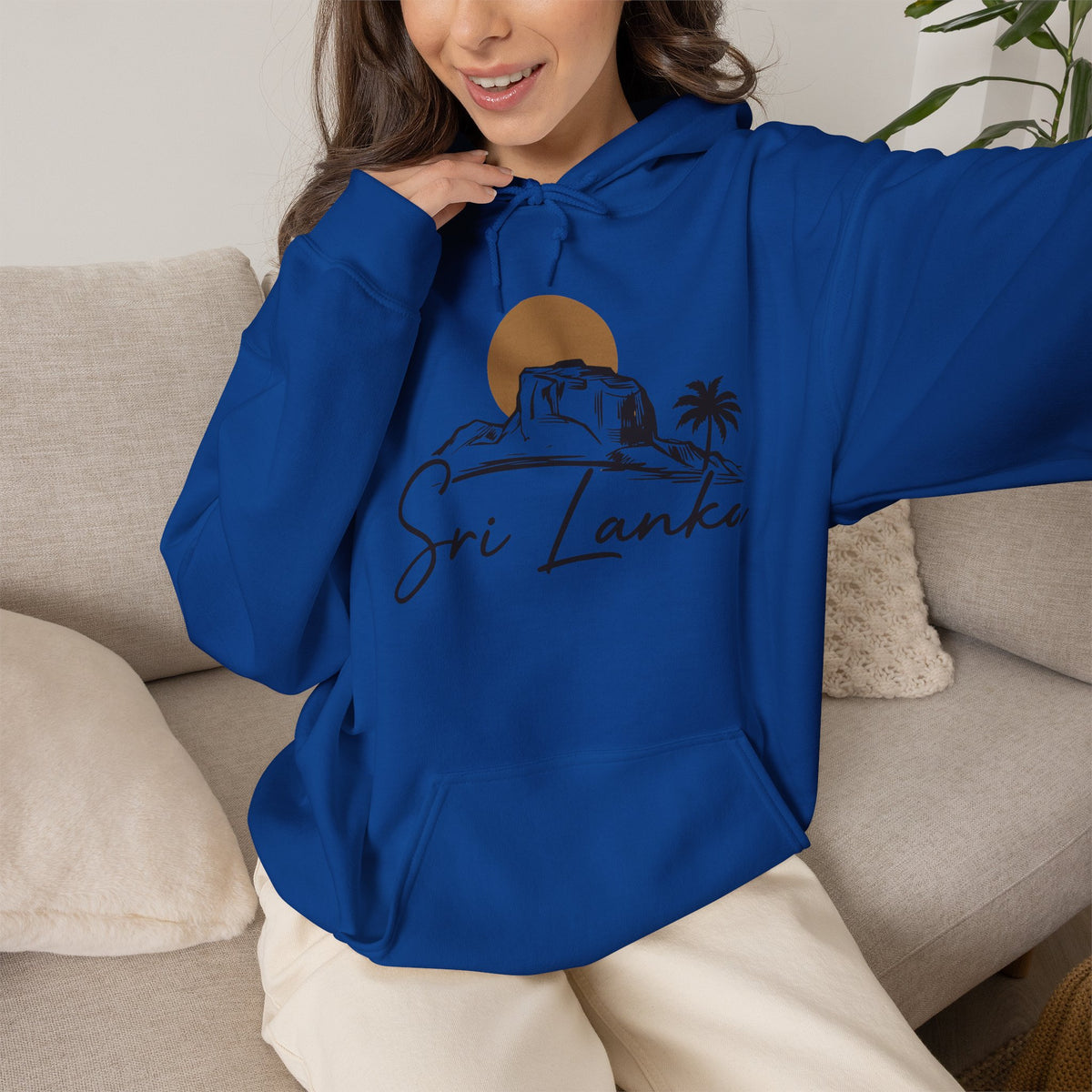 Sri Lanka Sunset Unisex Hoodie Palm Tree Beach Sweatshirt