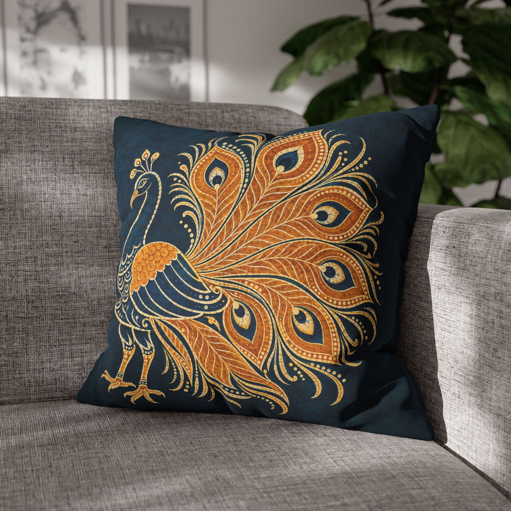 Peacock Batik Cushion Cover Sri Lankan Gift Pillowcase