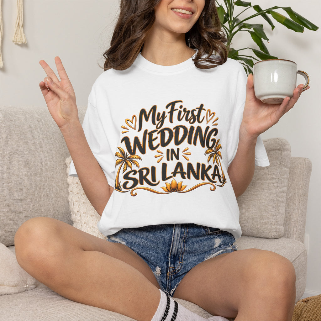 Sri Lanka Unisex Wedding T-Shirt – My First Wedding in Sri Lanka