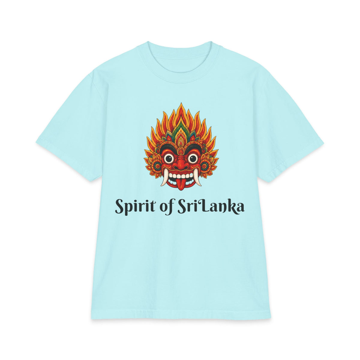 Raksha Spirit Graphic T-Shirt Sri Lankan Devil Dance Mask Heritage Unisex Tee