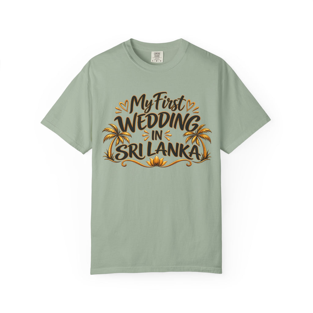 Sri Lanka Unisex Wedding T-Shirt – My First Wedding in Sri Lanka
