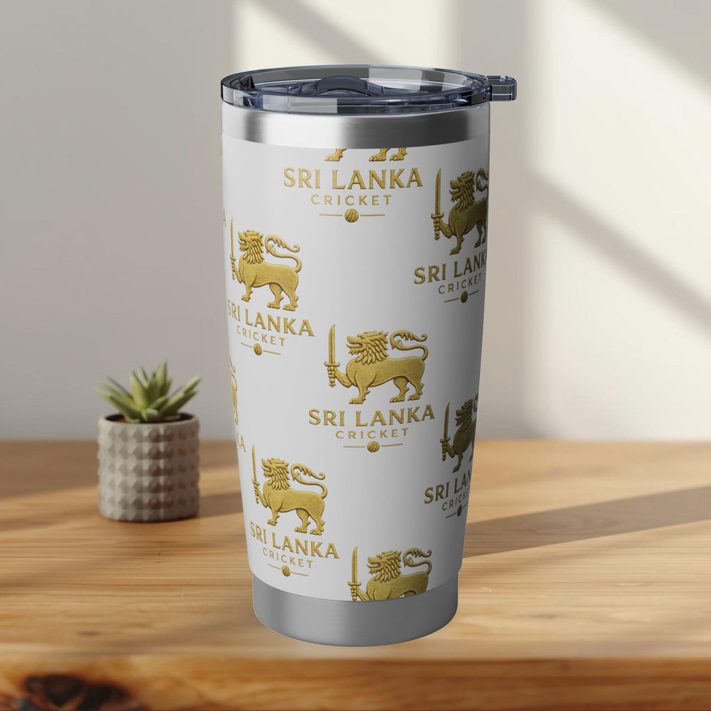 Sri Lanka Cricket Gift | Lion Crest 20 oz Travel Tumbler