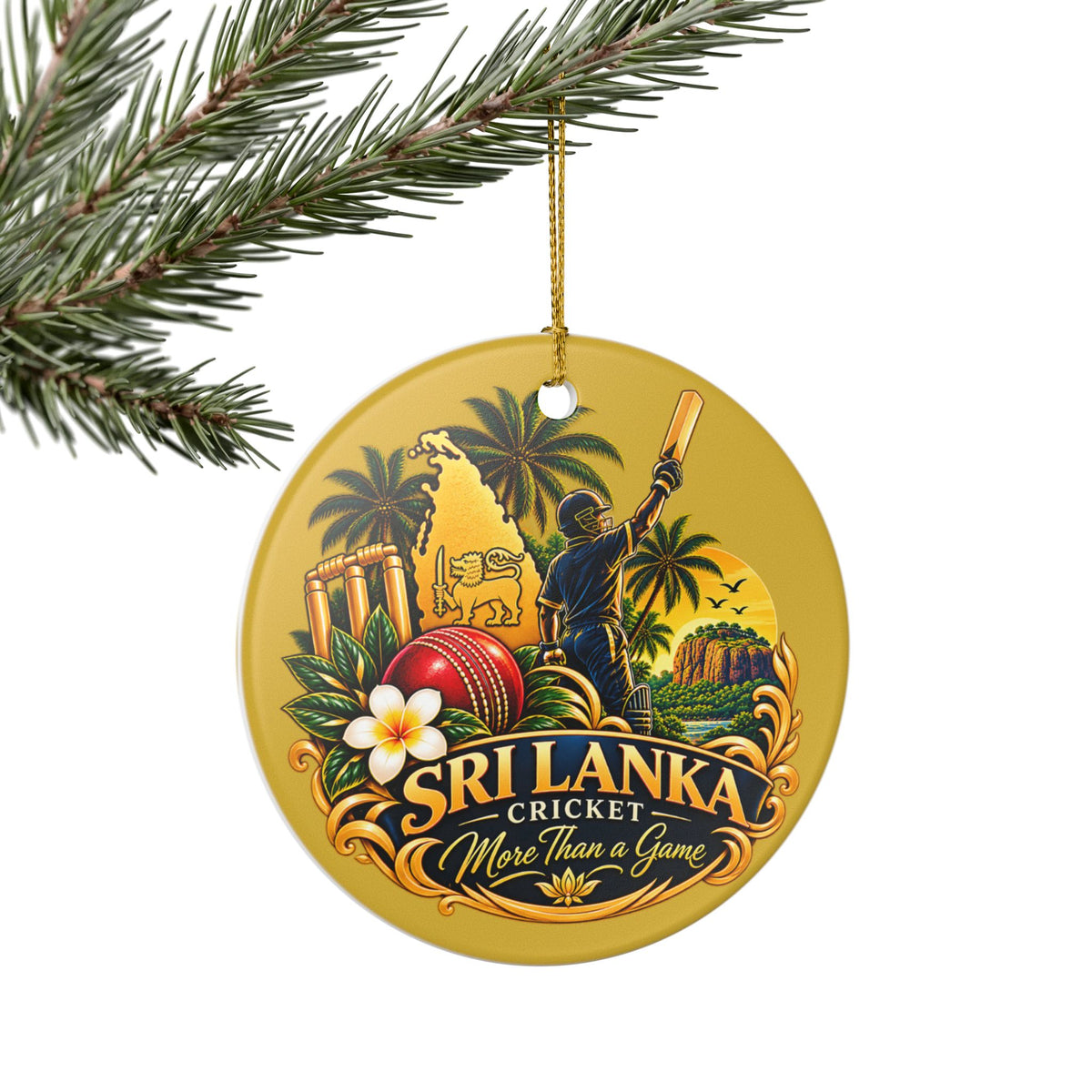 Sri Lanka Cricket Ceramic Ornament | More Than a Game Gift