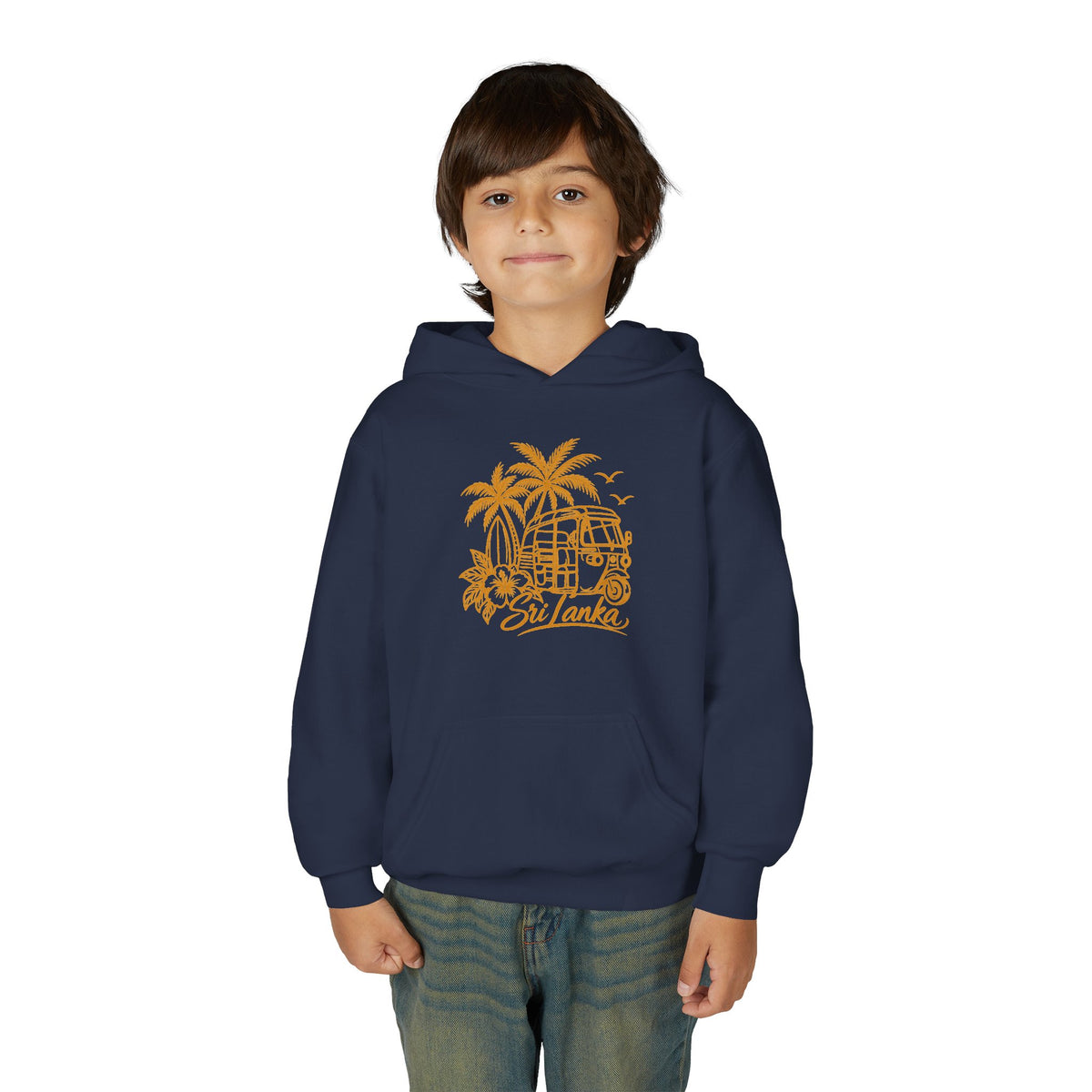 Sri Lanka Kids Hoodie Tropical Palm Tree Island Design