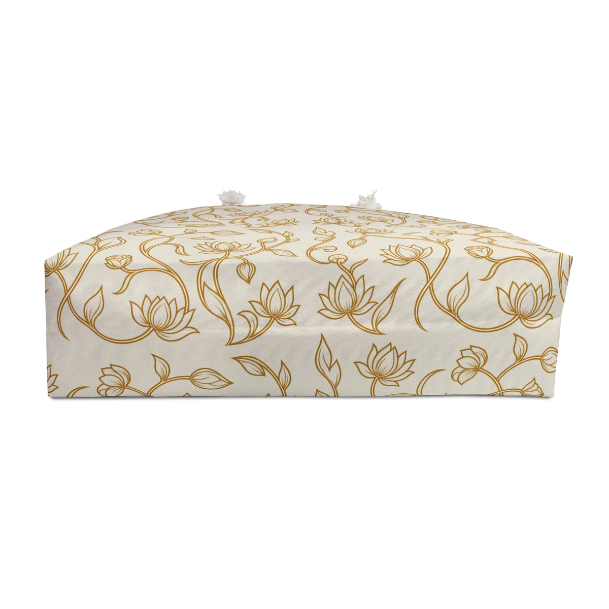 Ceylon Lotus Weekender Bag Sri Lankan Temple Flower Gold Botanical Travel Tote