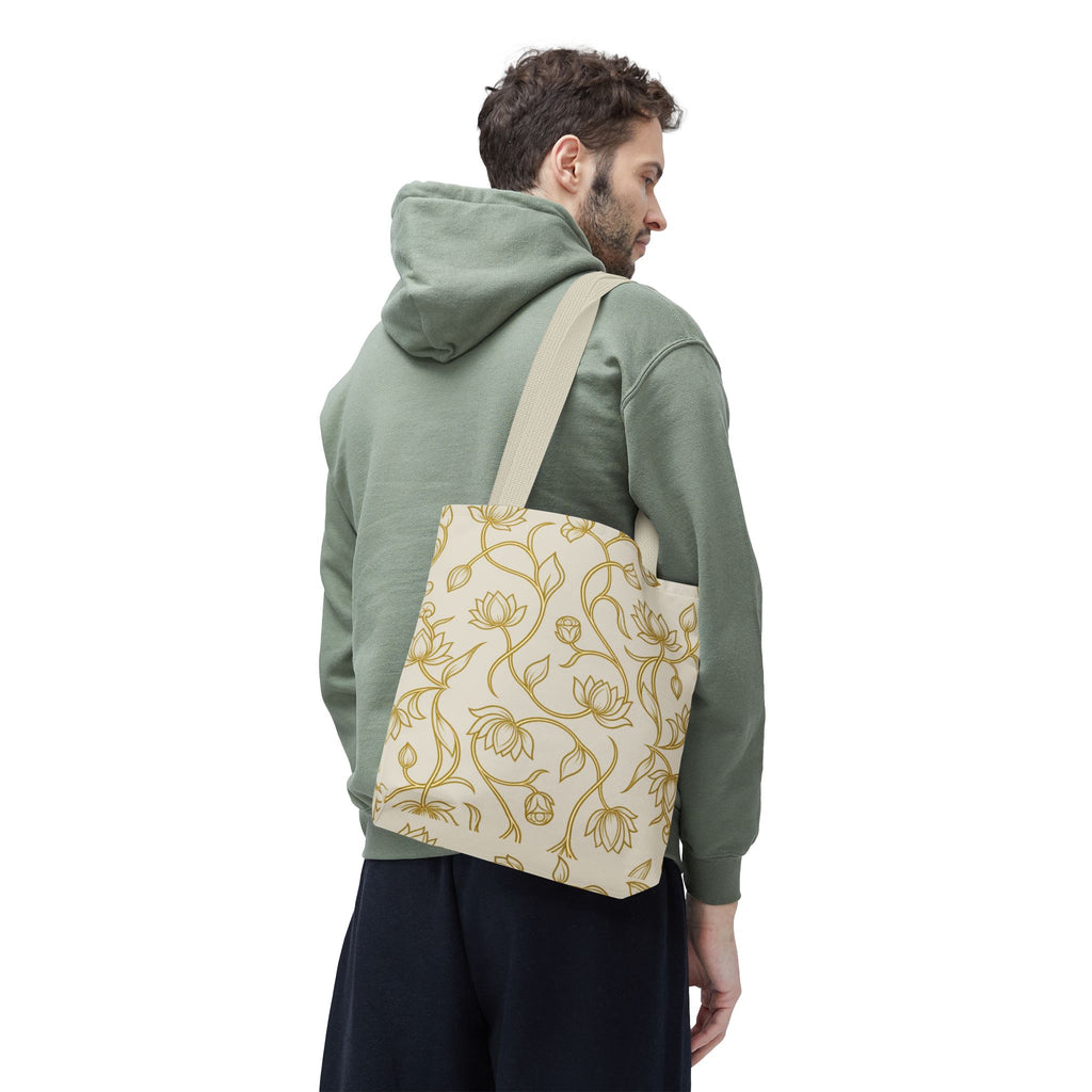 Ceylon Lotus Tote Bag Sri Lankan Temple Flower Canvas Shopper