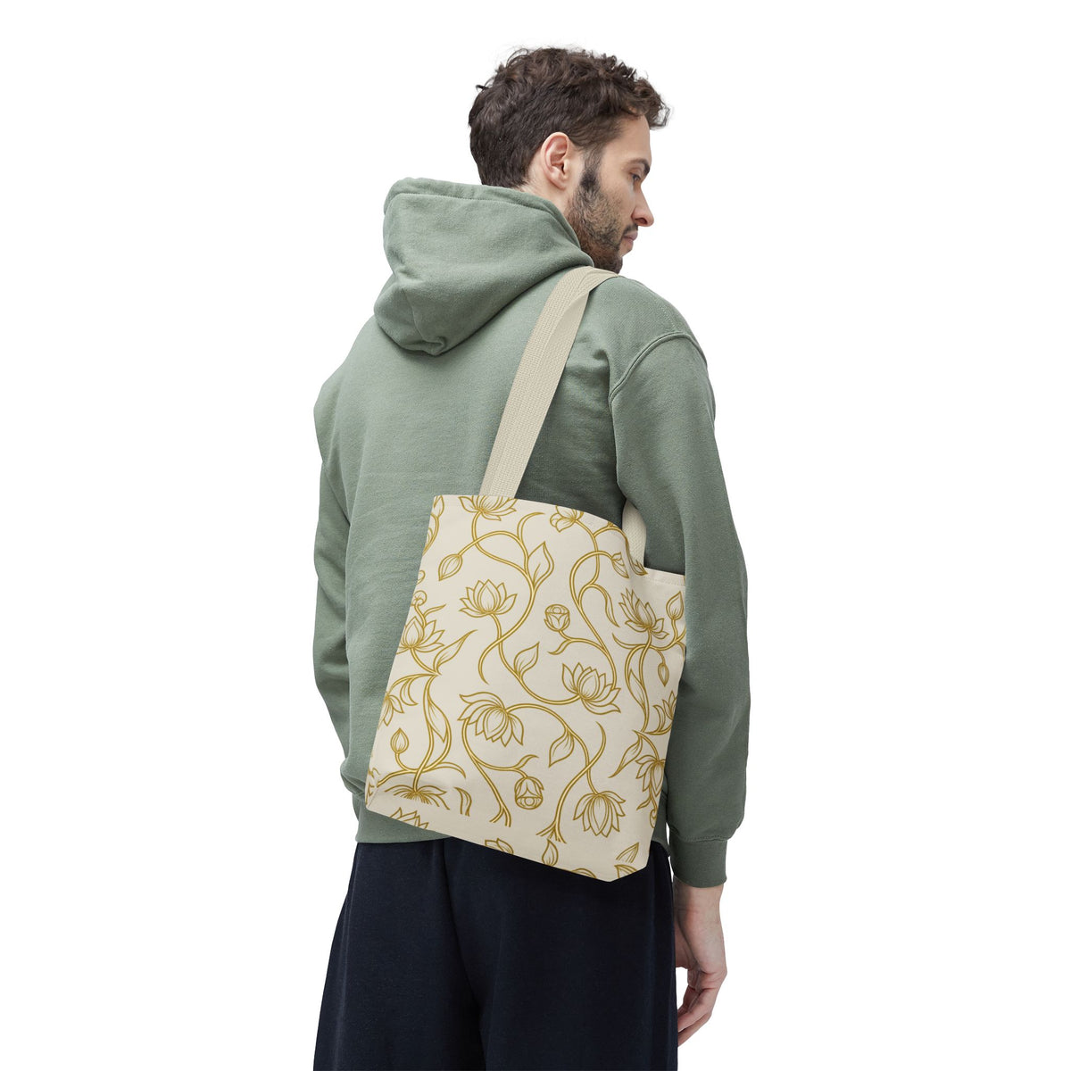 Ceylon Lotus Tote Bag Sri Lankan Temple Flower Canvas Shopper