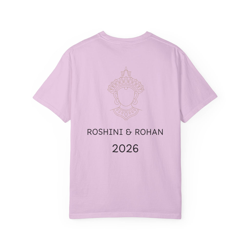 Sri Lanka Destination Wedding T-Shirt — "First Wedding Sri Lanka" Couple Tee (Roshini & Rohan 2026)