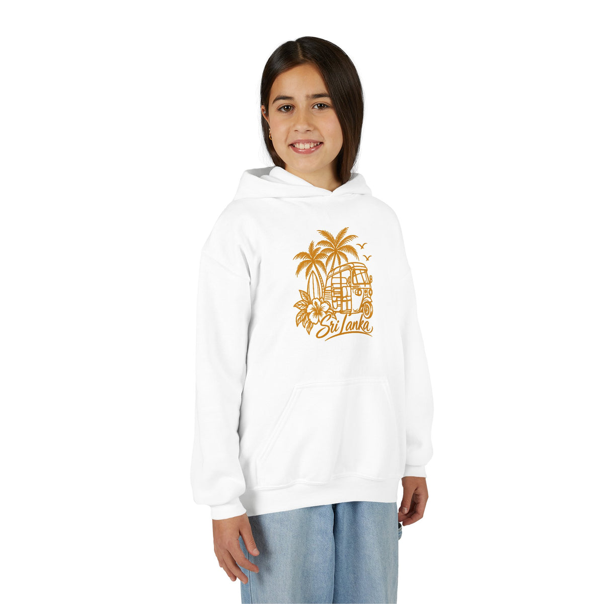Sri Lanka Kids Hoodie Tropical Palm Tree Island Design
