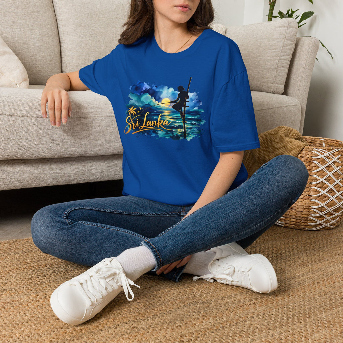 Sri Lanka Watercolor Surf T-Shirt