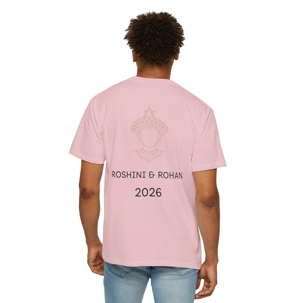 Sri Lanka Destination Wedding T-Shirt — "First Wedding Sri Lanka" Couple Tee (Roshini & Rohan 2026)