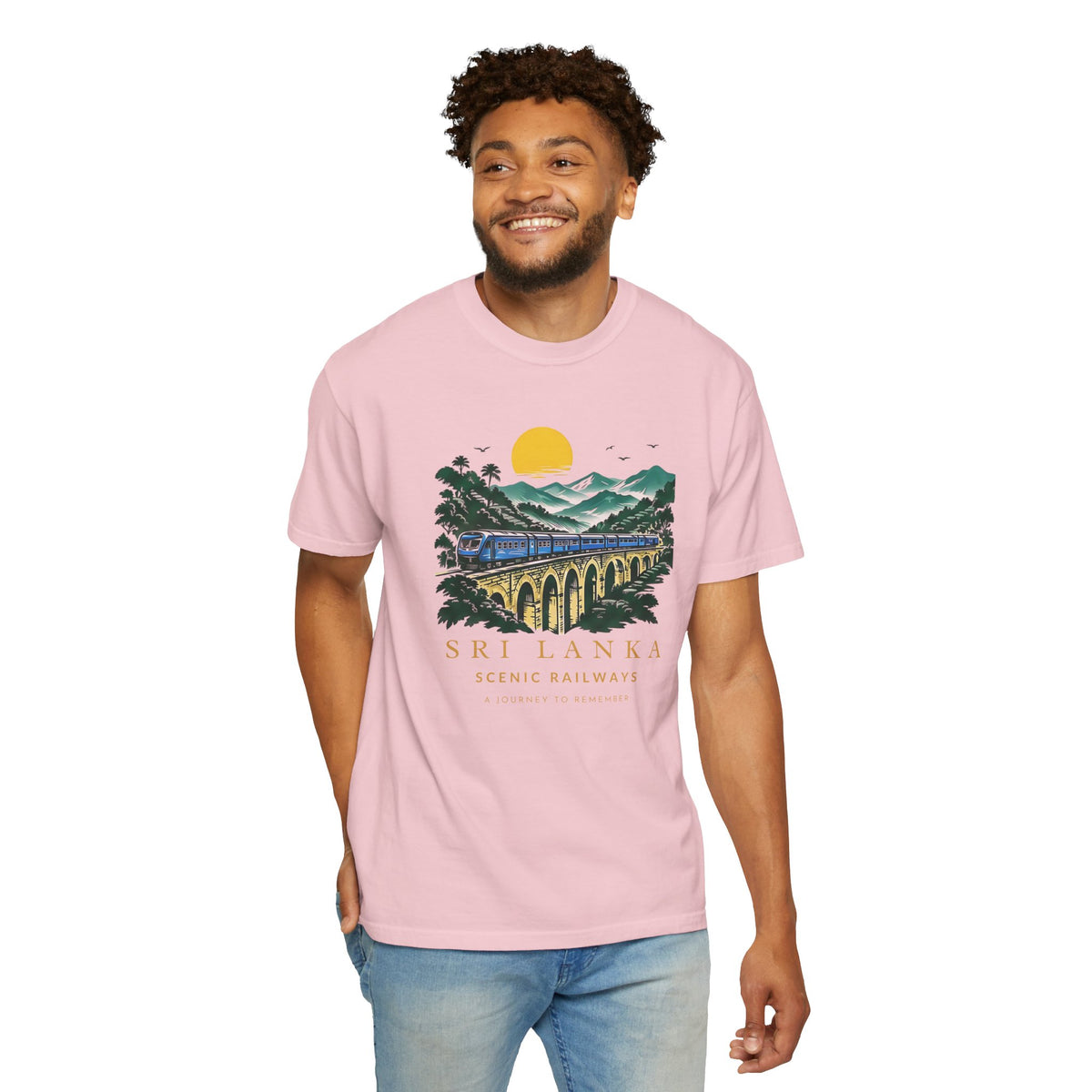 Sri Lanka Nine Arch Bridge Unisex T-Shirt Vintage Railway Tee
