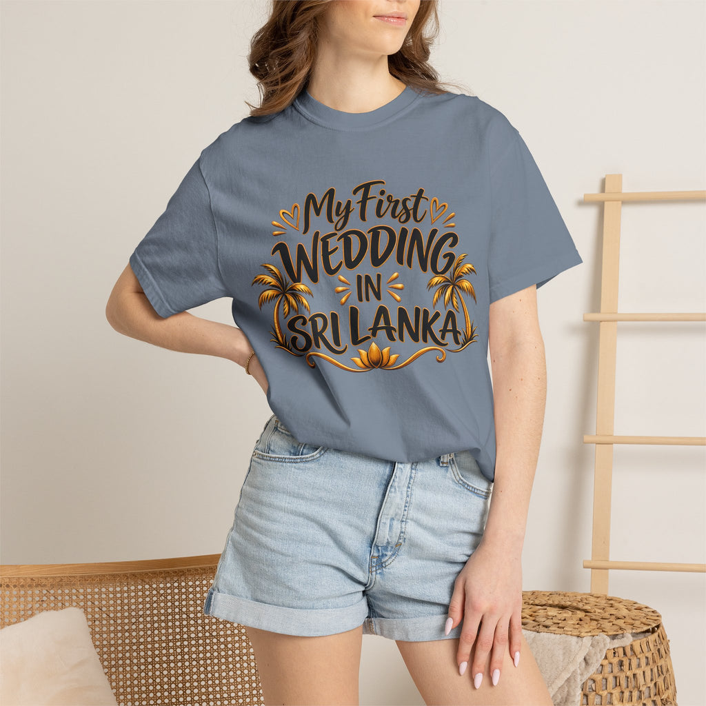 Sri Lanka Unisex Wedding T-Shirt – My First Wedding in Sri Lanka
