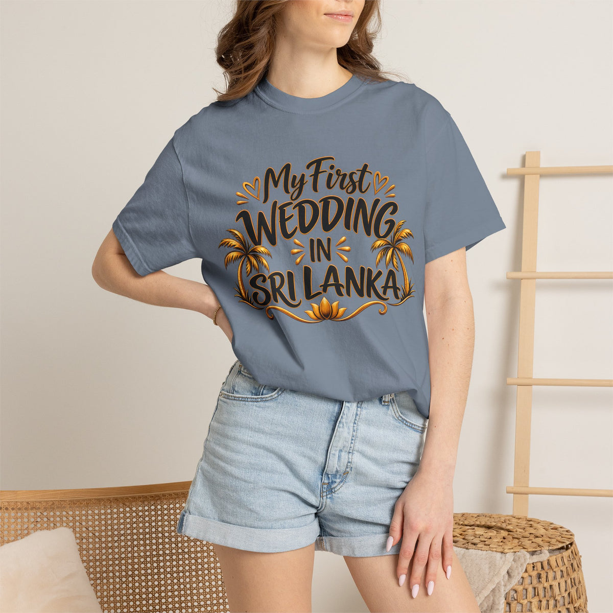 Sri Lanka Unisex Wedding T-Shirt – My First Wedding in Sri Lanka