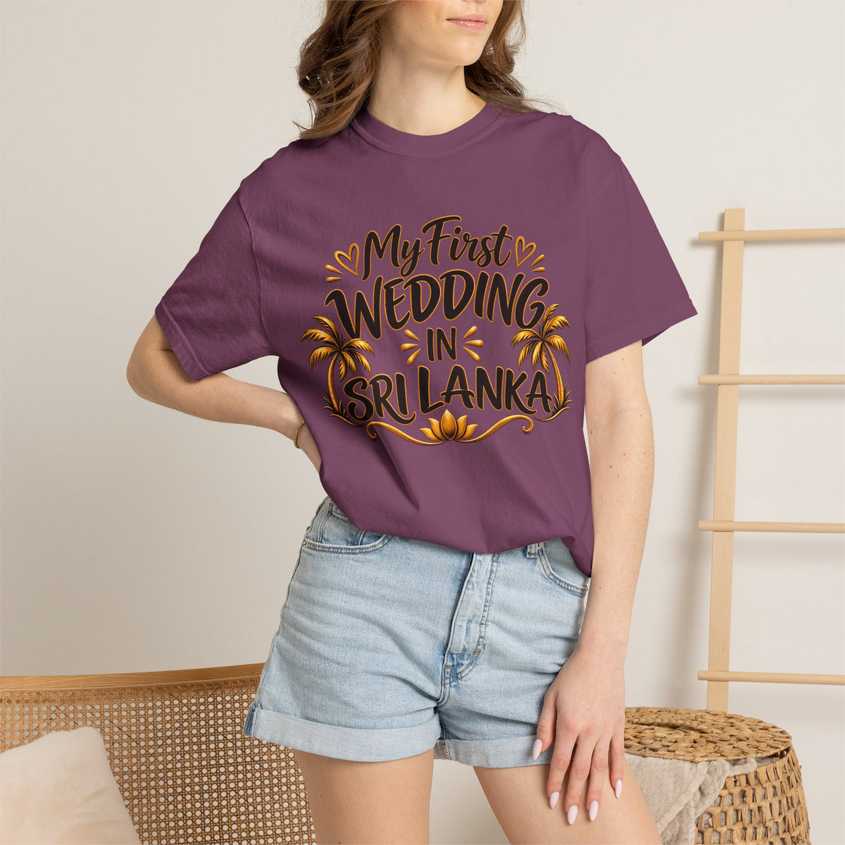 Sri Lanka Unisex Wedding T-Shirt – My First Wedding in Sri Lanka