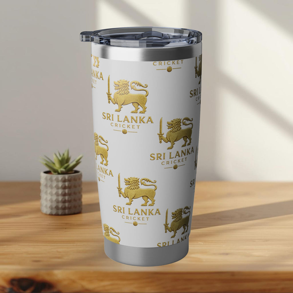 Sri Lanka Cricket Gift | Lion Crest 20 oz Travel Tumbler