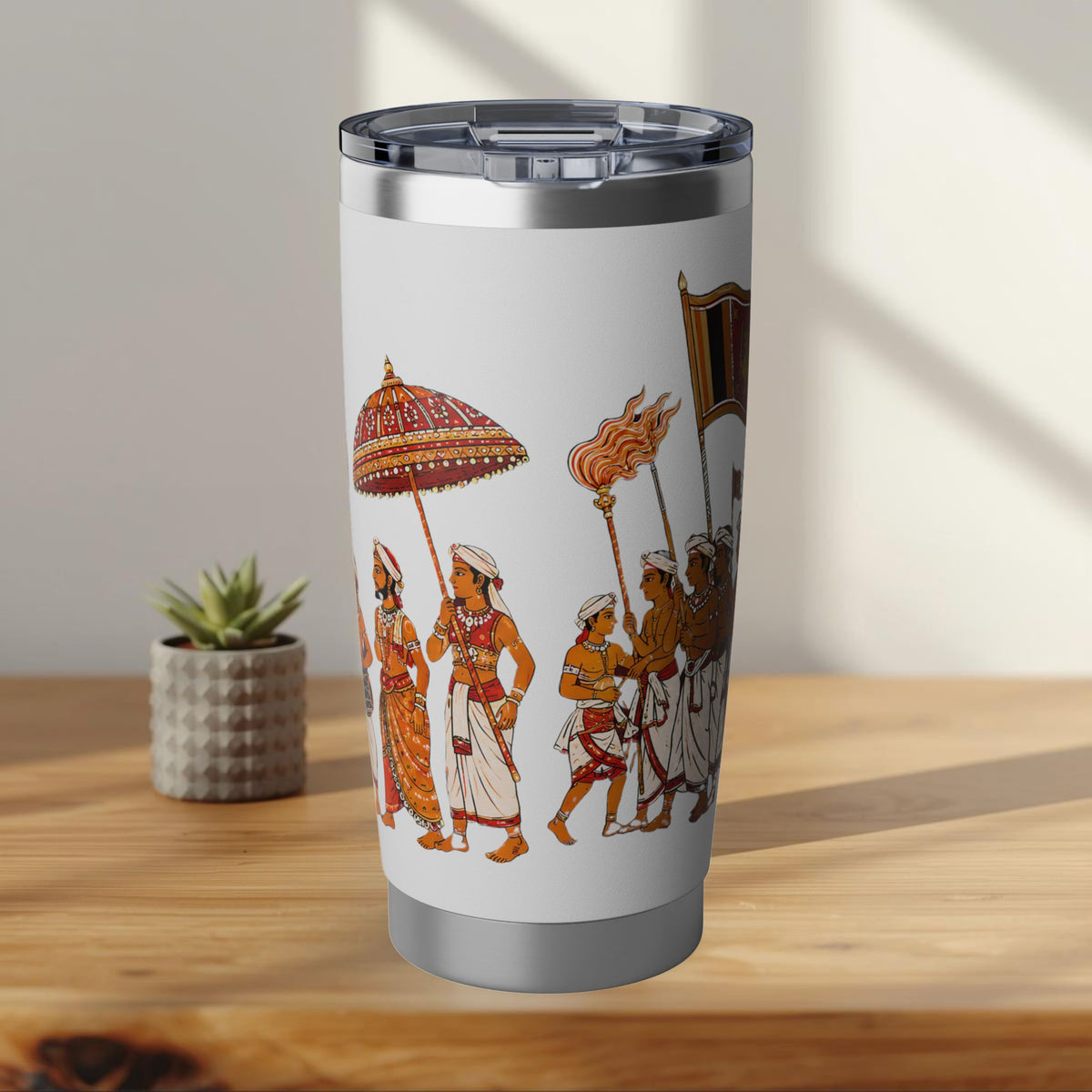 Sri Lanka Kandy Perahera Procession Tumbler 20oz | White