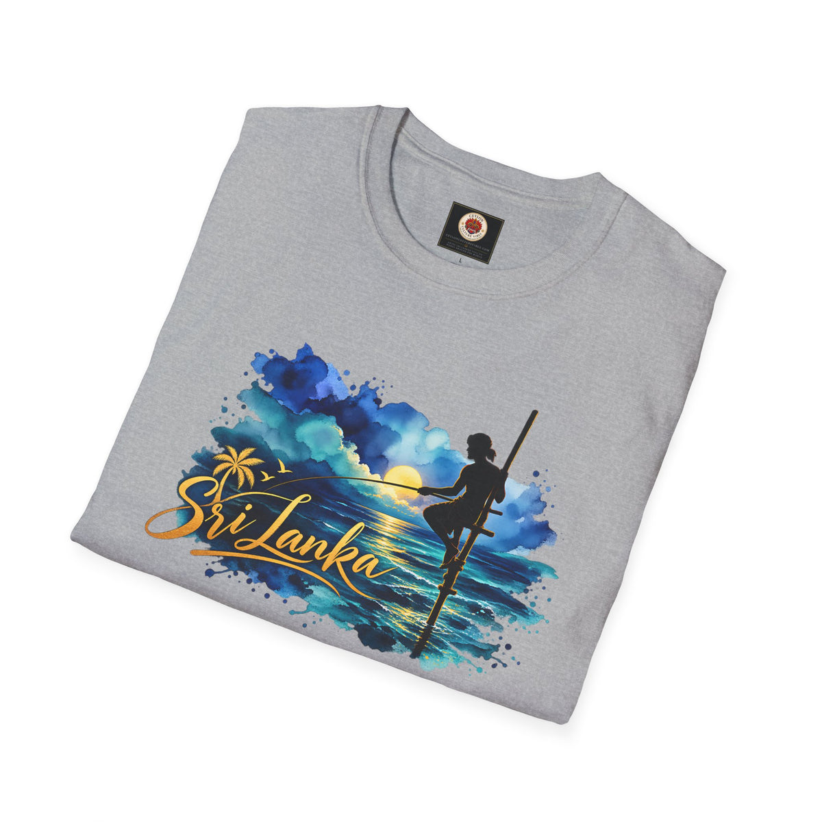 Sri Lanka Watercolor Surf T-Shirt