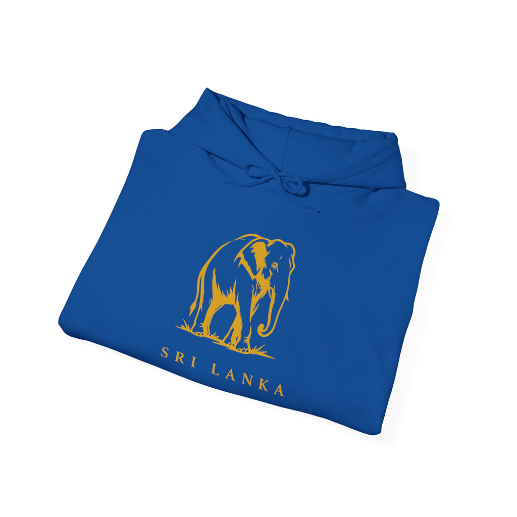 Sri Lanka Elephant Unisex Hoodie Gold Heritage Design