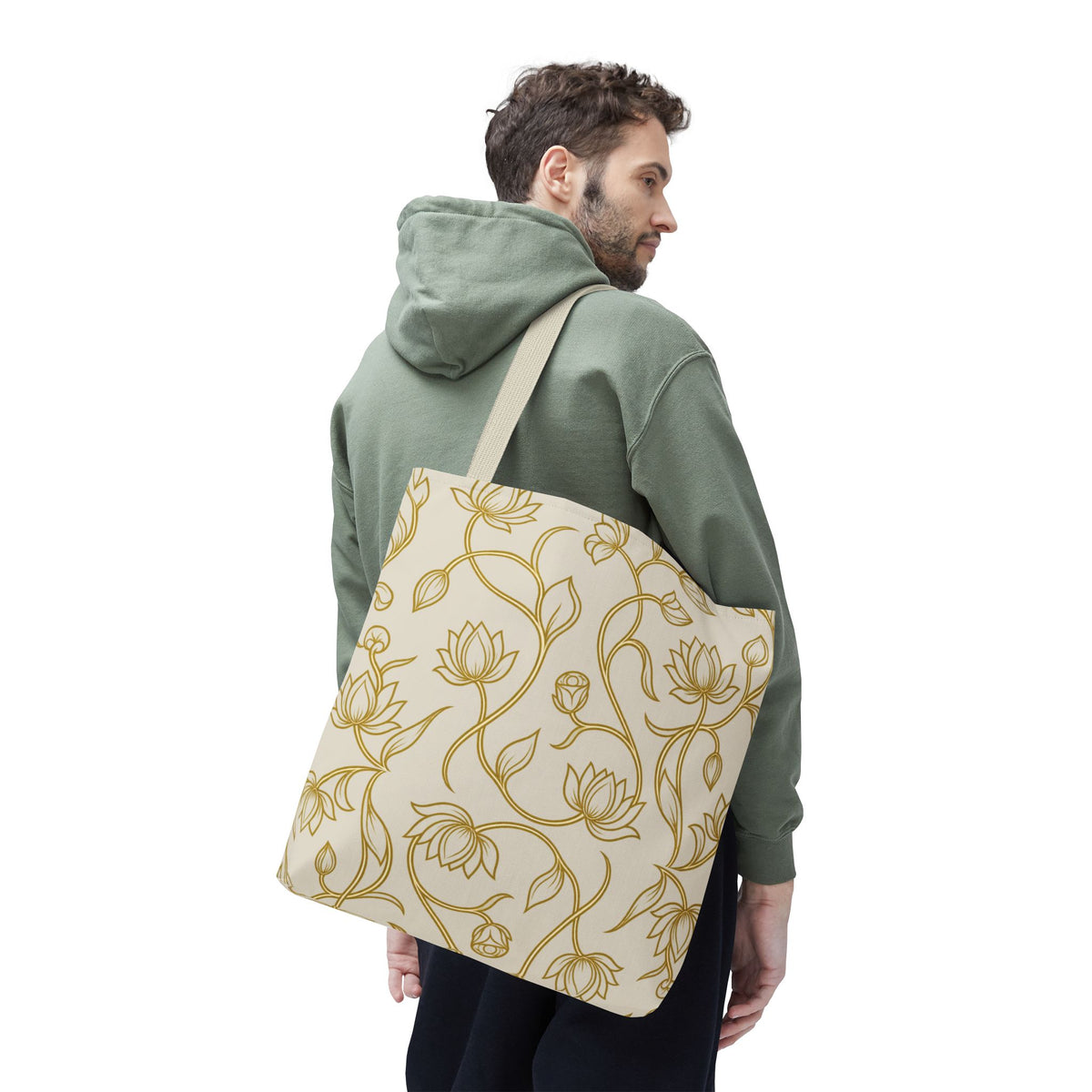 Ceylon Lotus Tote Bag Sri Lankan Temple Flower Canvas Shopper