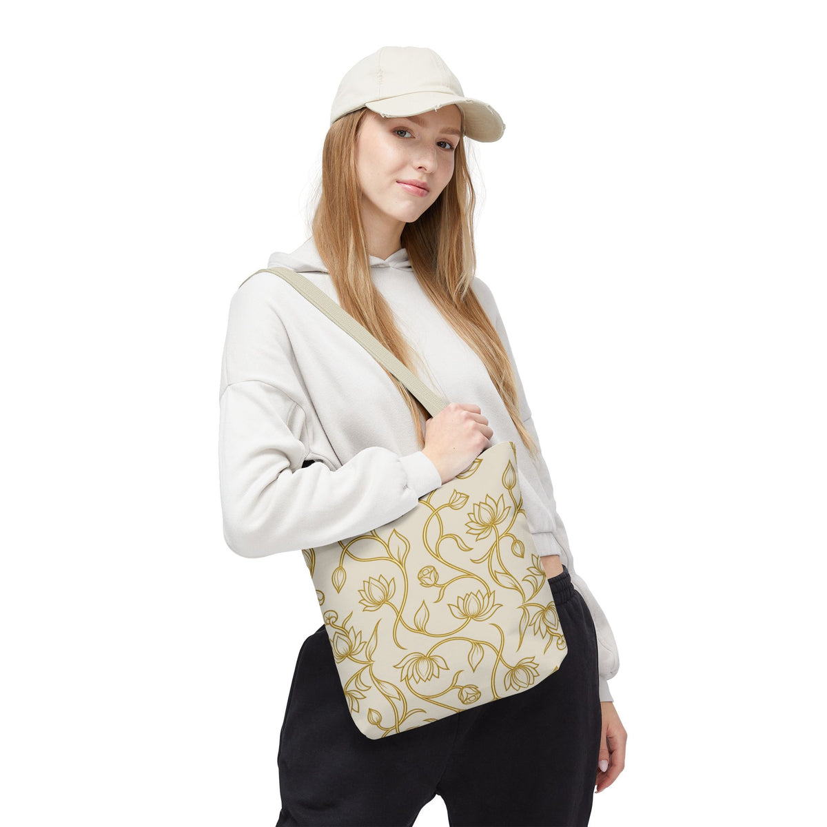 Ceylon Lotus Tote Bag Sri Lankan Temple Flower Canvas Shopper