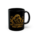 Gift for Amma — Sinhala Mother & Child Black Ceramic Mug