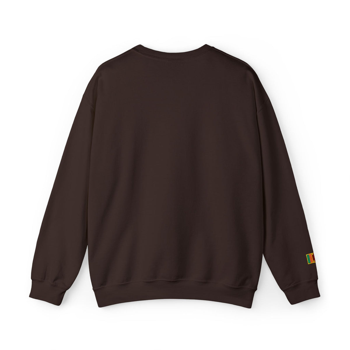 Embroideredlion face srilanka flag Minimal Palm Crest Sweatshirt — Small Tropical Logo Crewneck