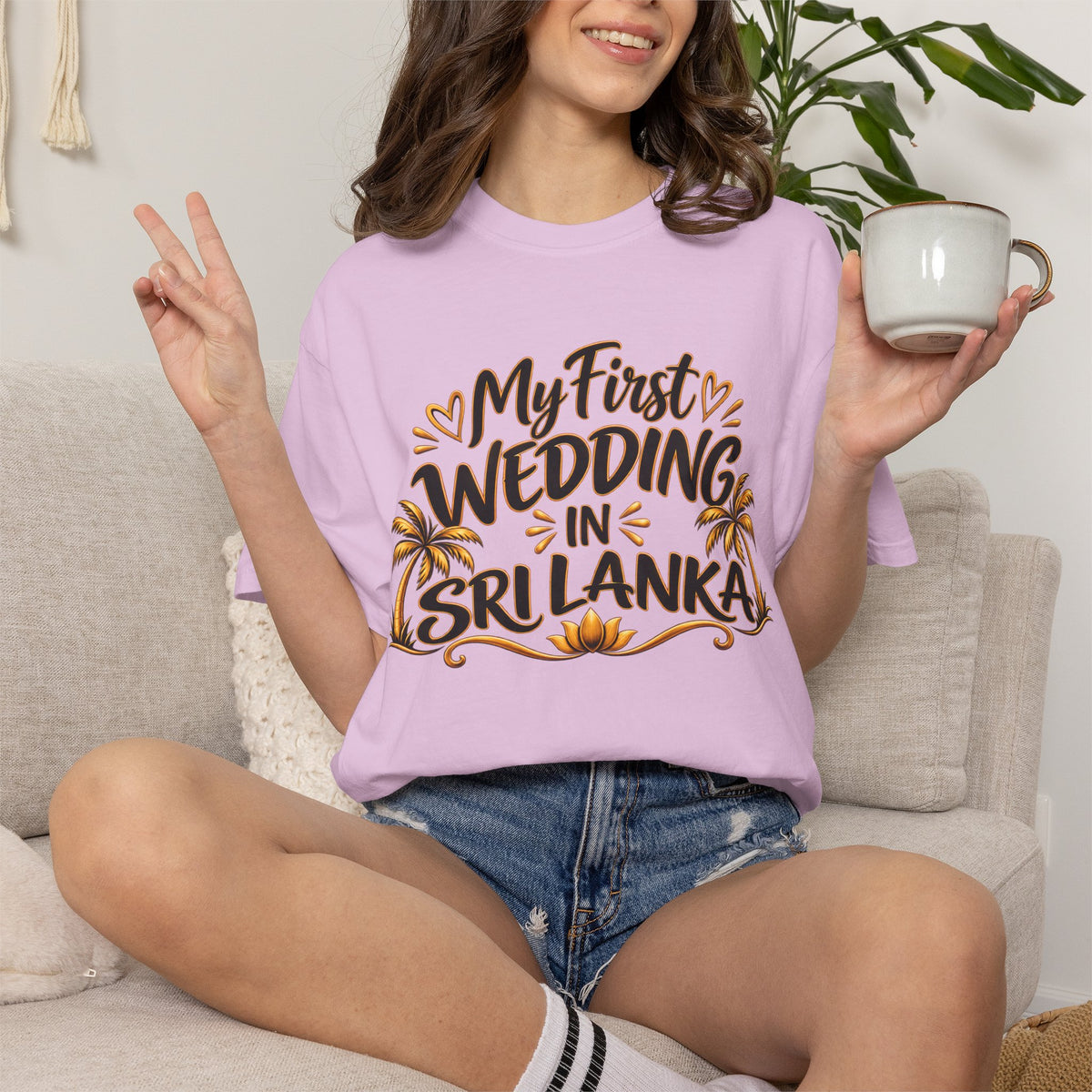 Sri Lanka Unisex Wedding T-Shirt – My First Wedding in Sri Lanka