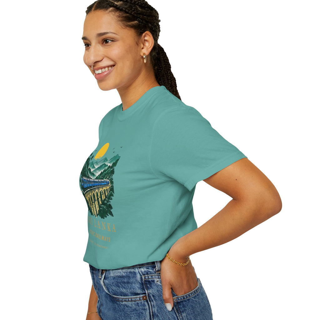 Sri Lanka Nine Arch Bridge Unisex T-Shirt Vintage Railway Tee