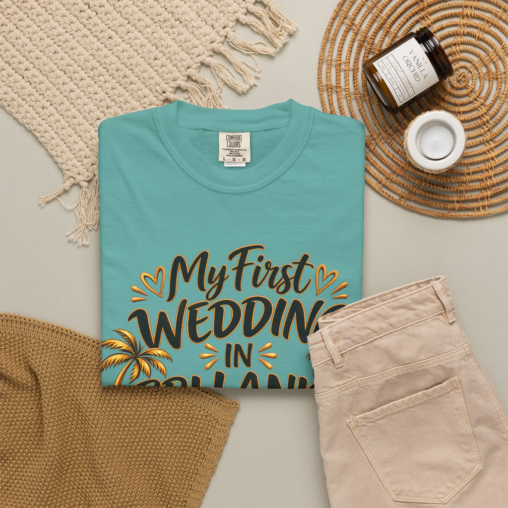 Sri Lanka Unisex Wedding T-Shirt – My First Wedding in Sri Lanka
