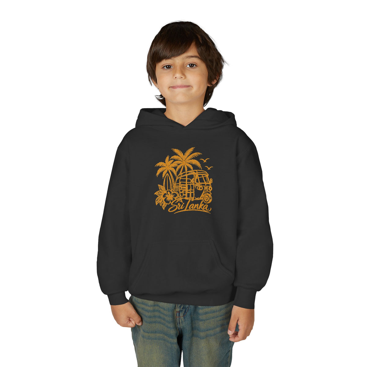 Sri Lanka Kids Hoodie Tropical Palm Tree Island Design