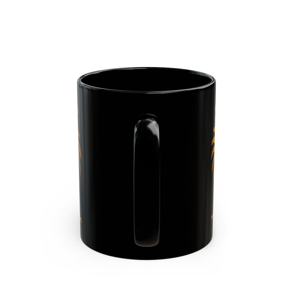 Ayubowan Black Coffee Mug Sri Lankan Punkalasa Gold Blessing May You Live Long Cup