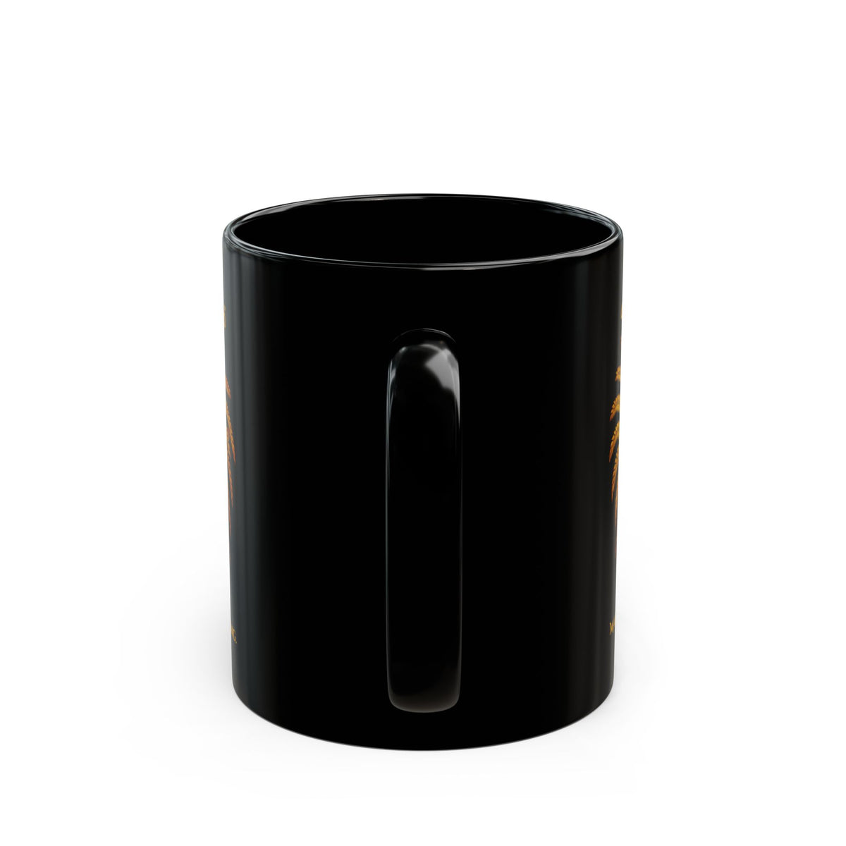 Ayubowan Black Coffee Mug Sri Lankan Punkalasa Gold Blessing May You Live Long Cup