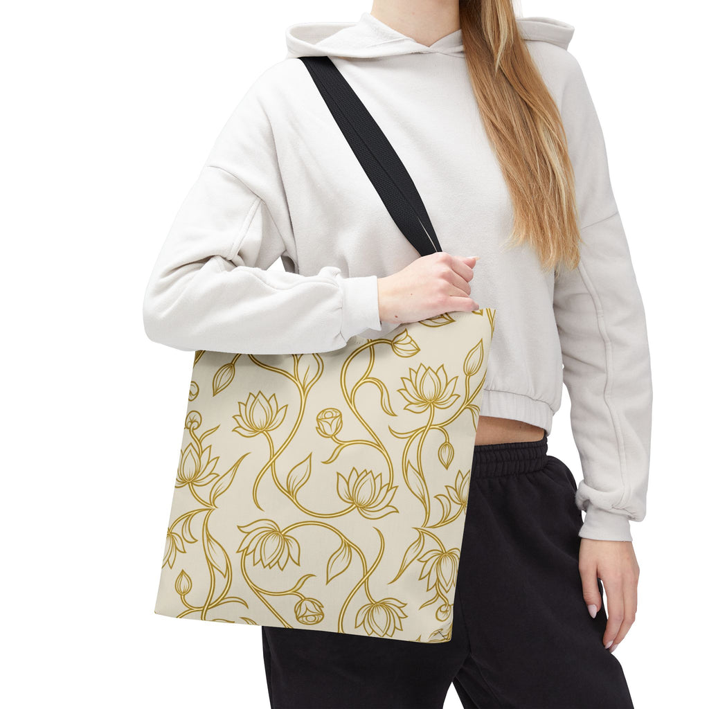 Ceylon Lotus Tote Bag Sri Lankan Temple Flower Canvas Shopper