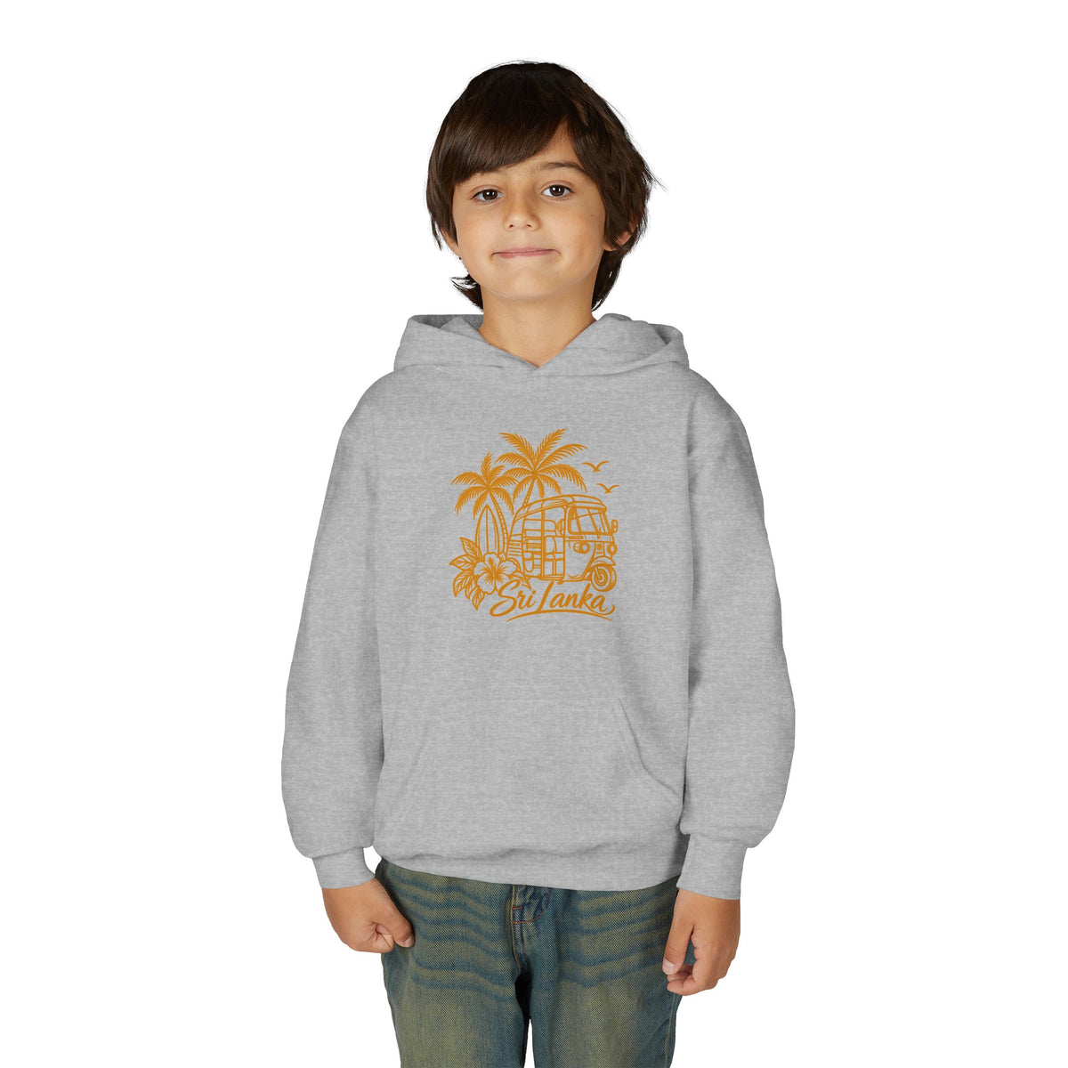 Sri Lanka Kids Hoodie Tropical Palm Tree Island Design