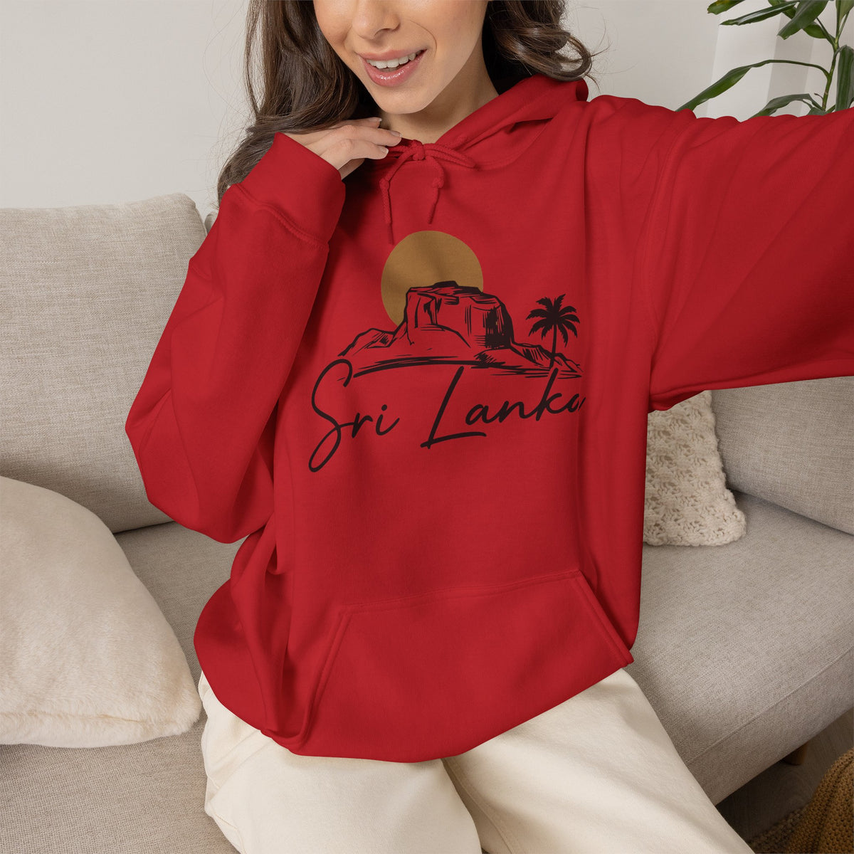 Sri Lanka Sunset Unisex Hoodie Palm Tree Beach Sweatshirt